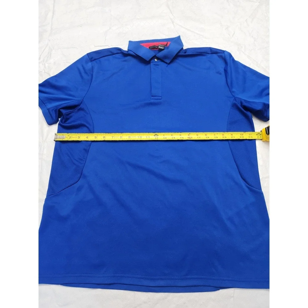 RLX Ralph Lauren Polo Shirt Mens XL Blue Solid Golf Performance Jersey Stretch